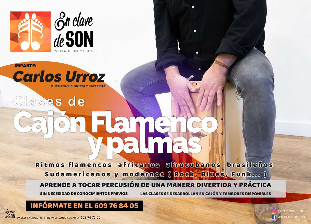 Banner de clases de cajon flamenco y palmas en En Clave de Son