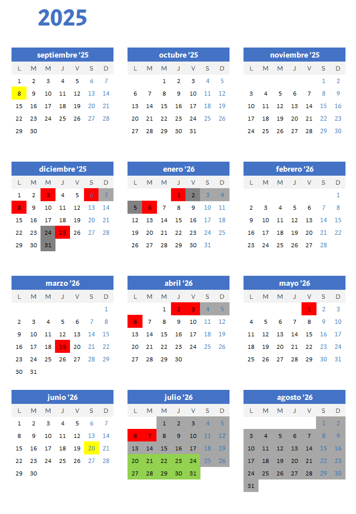 calendario 2025 en clave de son calendario 2025 en clave de son