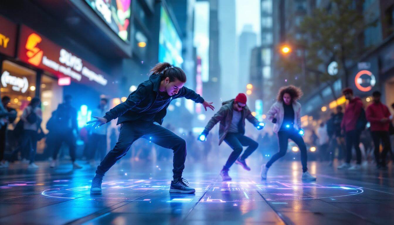 personas bailando en la calle