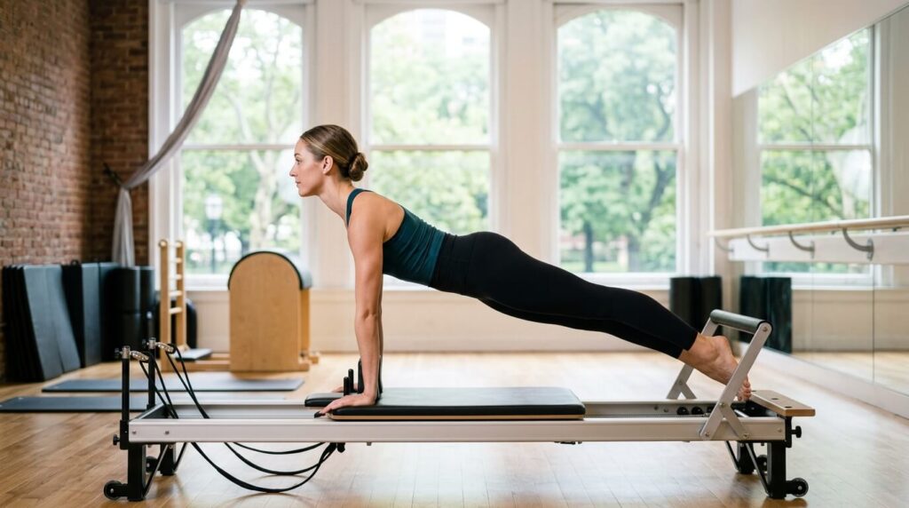 bailarina trabajando pilates